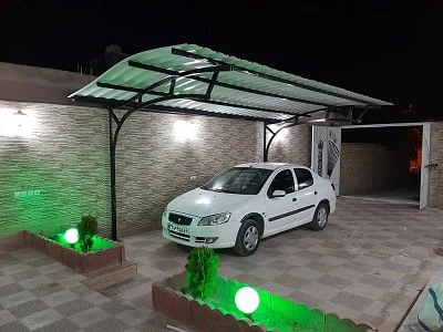 Checking the strength of the parking canopy