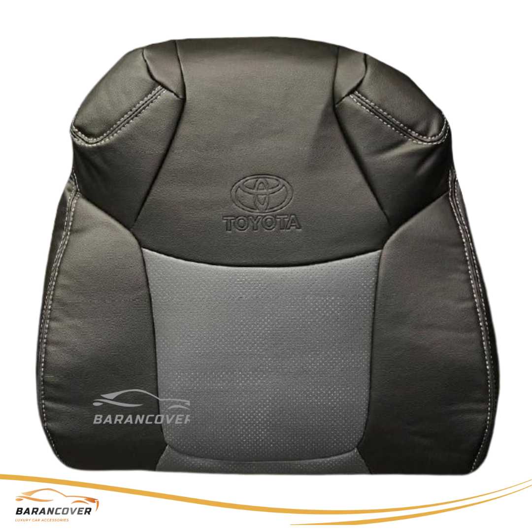 روکش صندلی تویوتا کرولا کراس 2024-2025 چرم رنگ مشکی طوسی